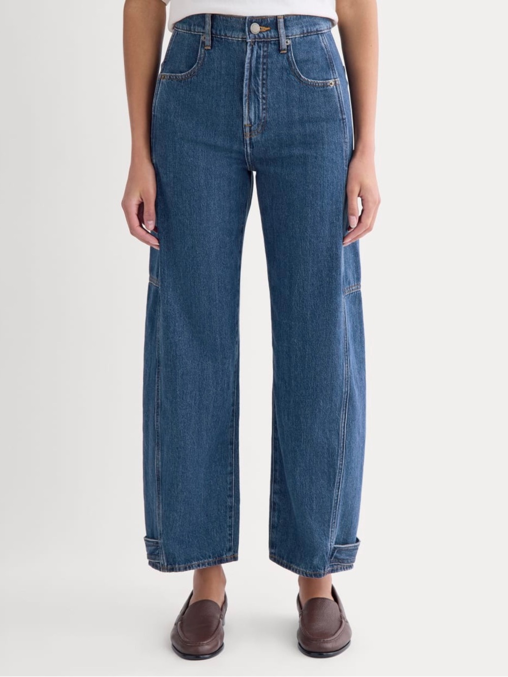 Everlane The Way-High Utility Jean Blue Size 31R Barrel Cargo NWOT - Picture 3 of 16